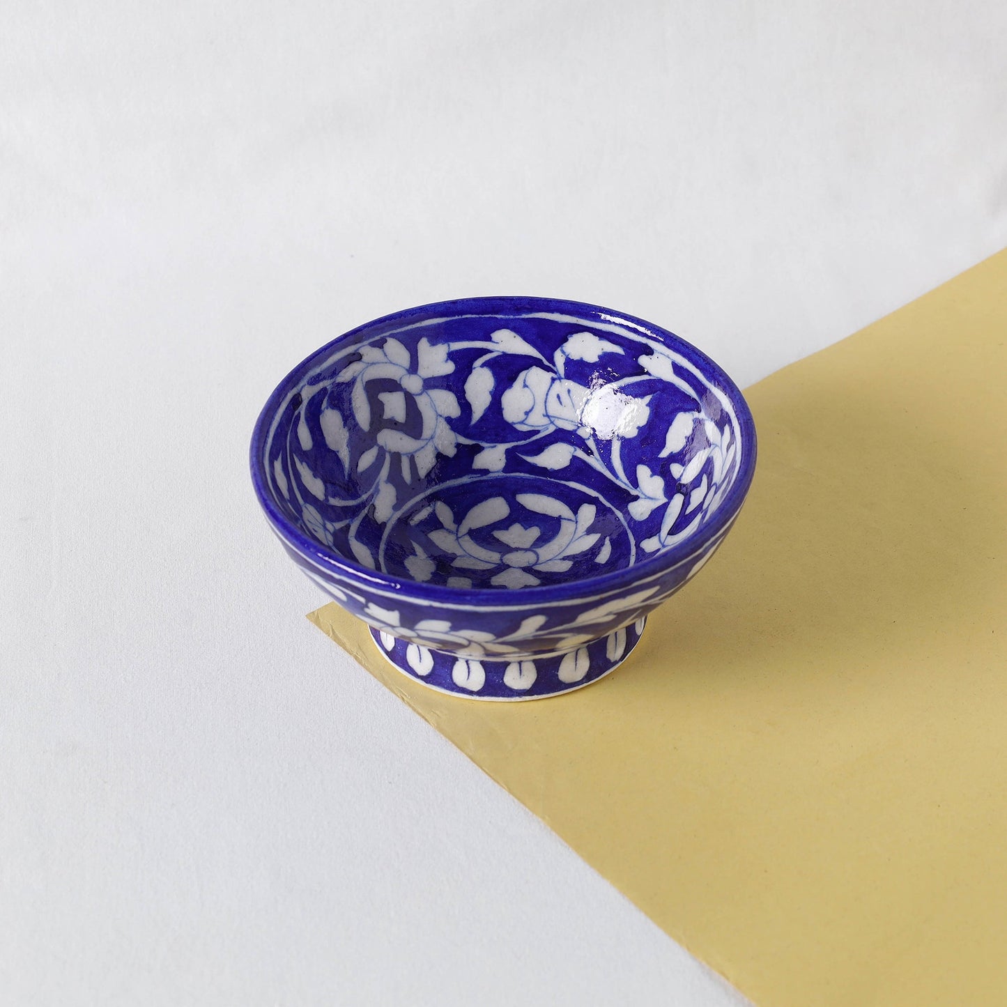 Original Blue Pottery Ceramic Bowl (14 x 14 in)