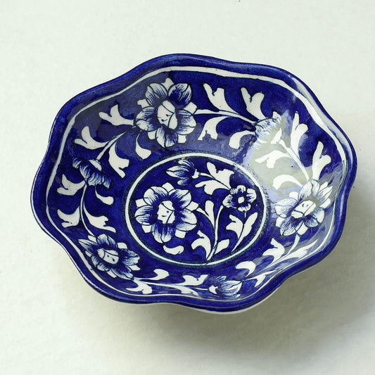 Original Blue Pottery Ceramic Bowl (6 x 6 in)